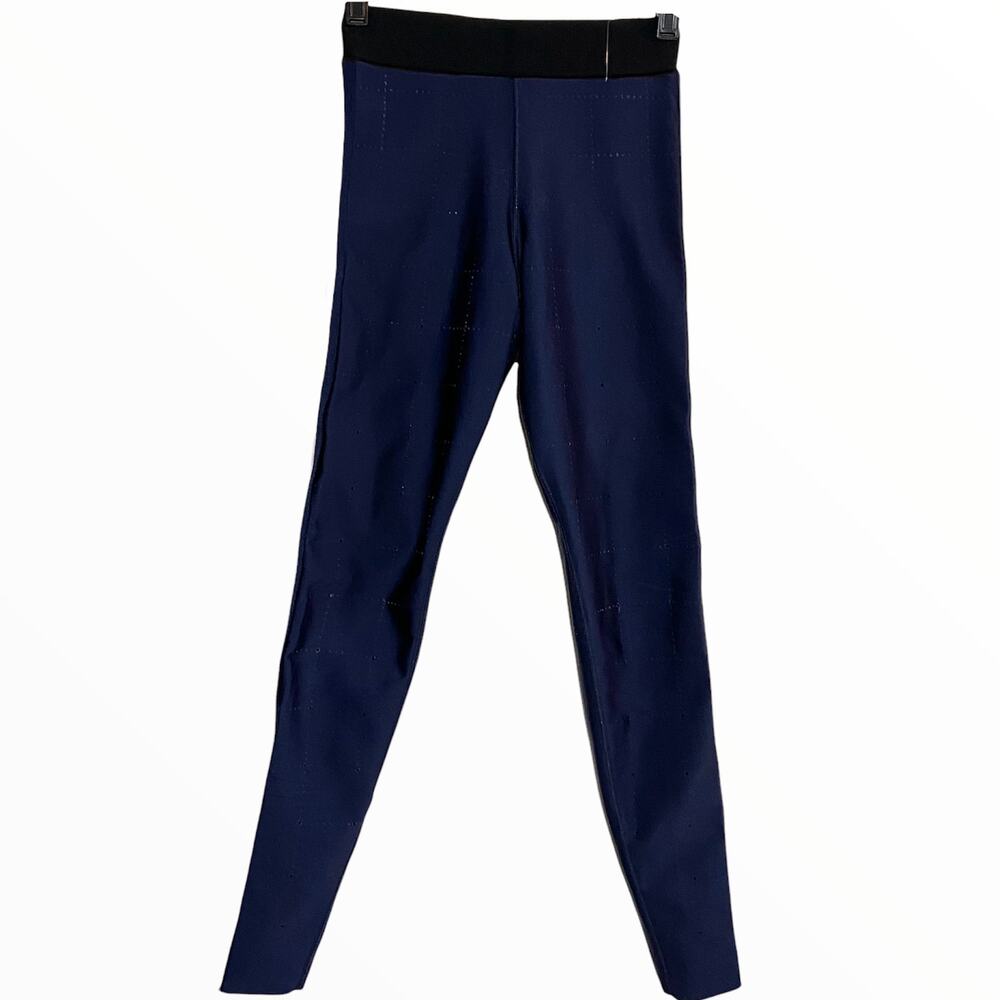 Ultracor Ultra High Rise Leggings Perforated Side Panel Pink Stripe Navy Small